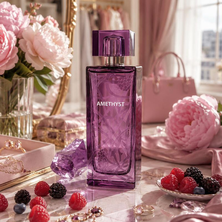 عطر ادکلن لالیک آمیتیس دستساز نواره با رایحه میوهای، گلی و شیرین | Novare Lalique Amethyst with fruity floral sweet notes