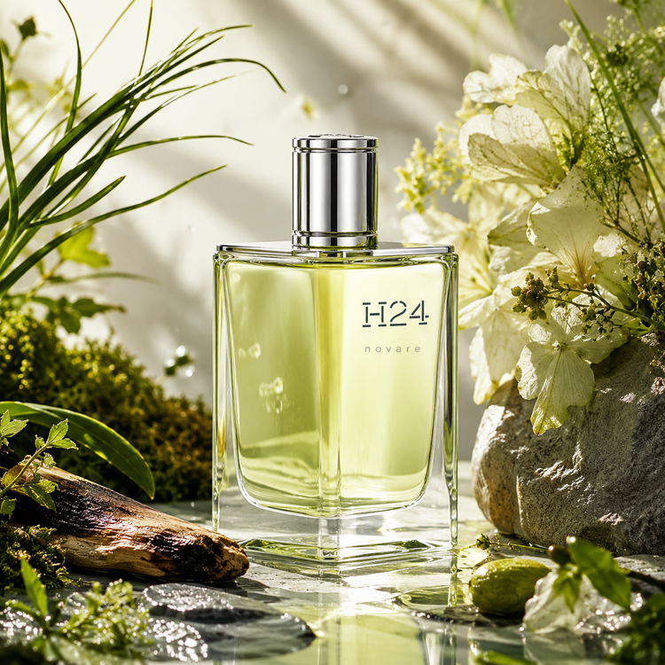 عطر ادکلن هرمس اچ ۲۴ دستساز نواره با رایحه سبز، چوبی و آروماتیک | Novare Hermes H24 with green woody aromatic notes