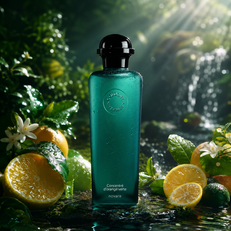 عطر ادکلن هرمس کانسنتر د اورنج ورت دستساز نواره با رایحه مرکباتی، سبز و تازه | Novare Hermes Concentré d’Orange Verte with fresh citrus green notes