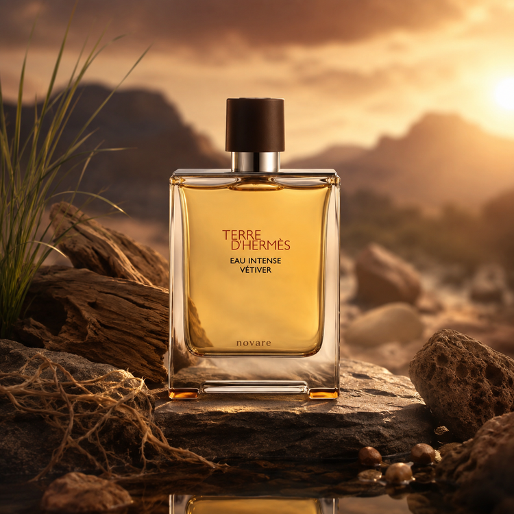 با رایحه چوبی، وتیوری و مرکباتی | Novare Hermes Terre d’Hermès Eau Intense Vétiver with woody vetiver citrus notes