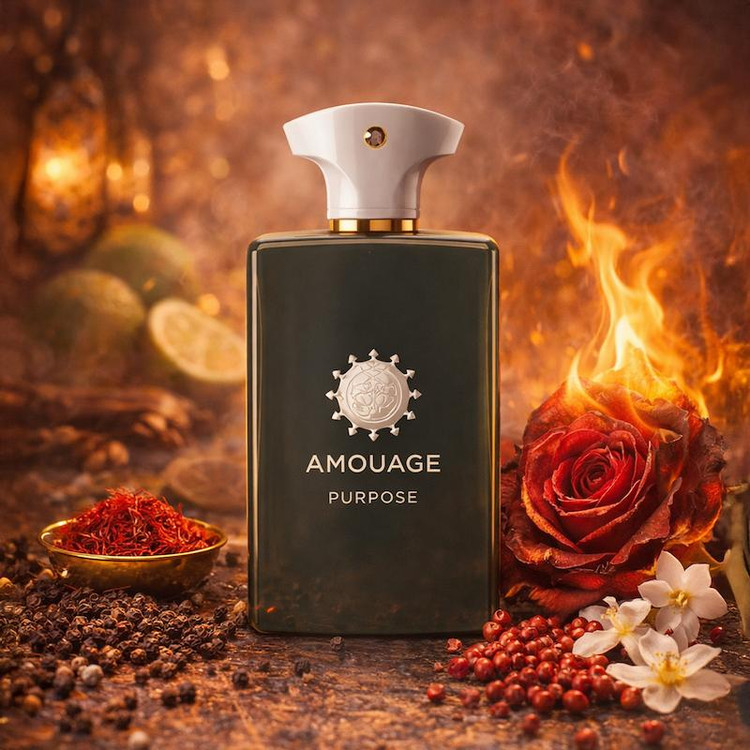 با رایحه چوبی، دودی و ادویهای | Novare Amouage Purpose with woody smoky spicy notes