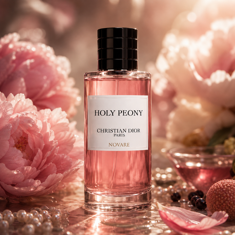 عطر دستساز دیور هولی پئونی با رایحه گل صدتومانی، رز، مشک سفید و نتهای گلی و لطیف | Dior Holy Peony