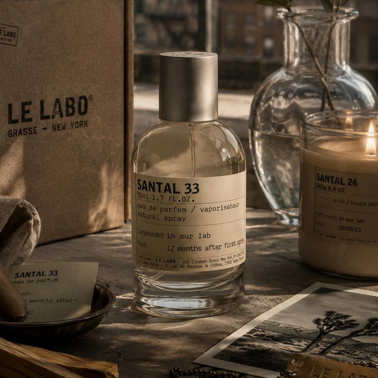 عطر ادکلن له لابو سانتال 33 دستساز با رایحه چوب صندل، چرم و هل | Le Labo Santal 33