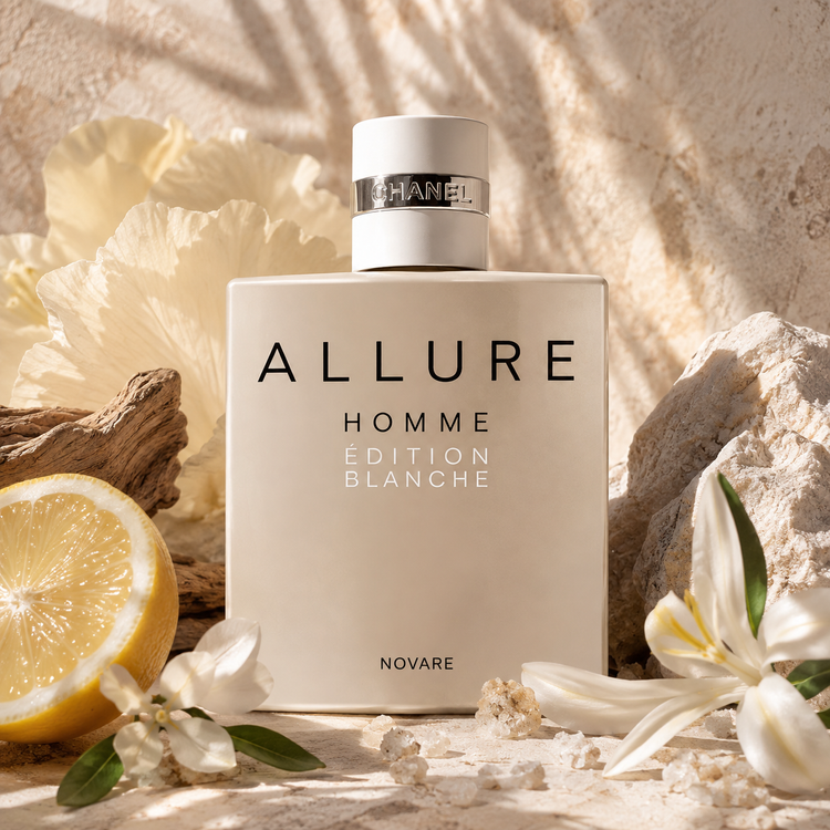 عطر و ادکلن شنل آلور هوم ادیشن بلانش دستساز با رایحه مرکباتی، وانیلی و چوبی | Chanel Allure Homme Edition Blanche