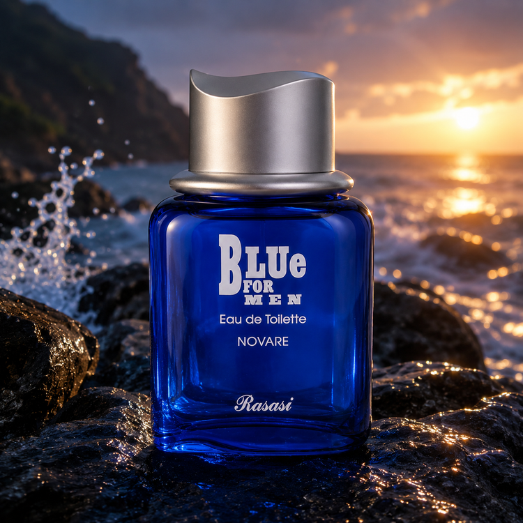 عطر و ادکلن بلو فور من رصاصی دستساز با رایحه مرکباتی، آروماتیک، دریایی و چوبی | Rasasi Blue for Men